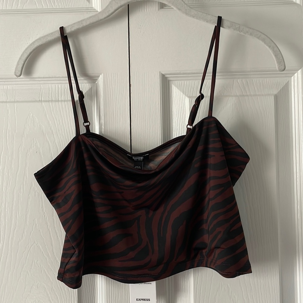 Express Cropped Spaghetti Strap Tank